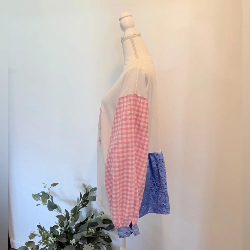 🩵🩷 Pink & Blue ‘MAMA’ Top 🩷🩵 - Picture 4 of 5
